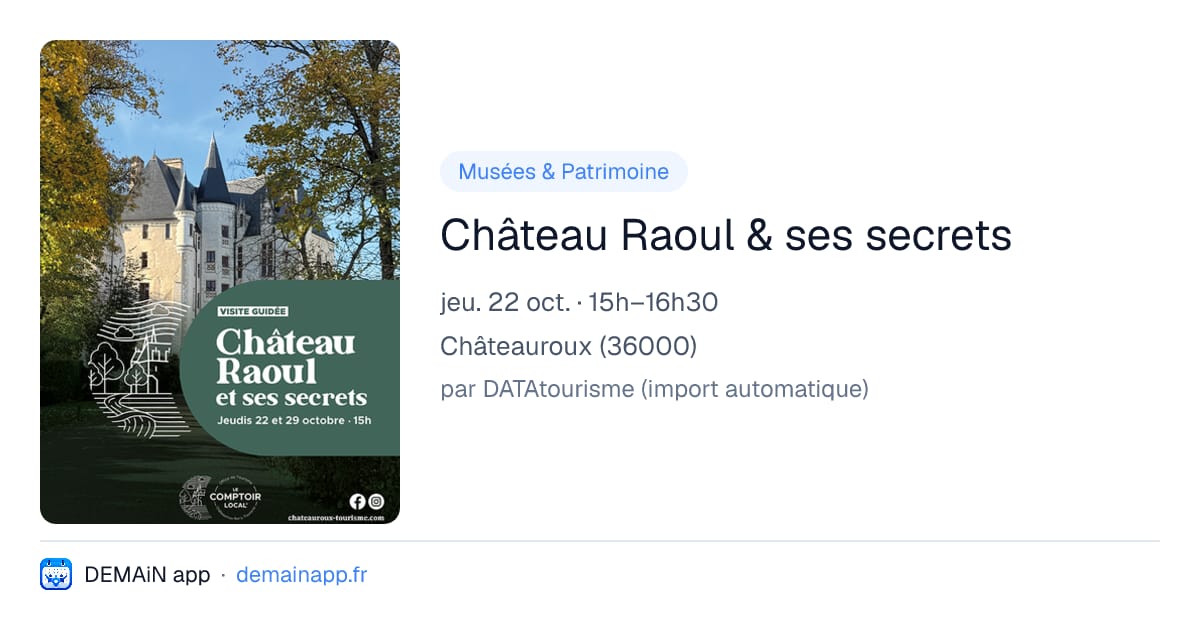 Château Raoul & ses secrets — Châteauroux