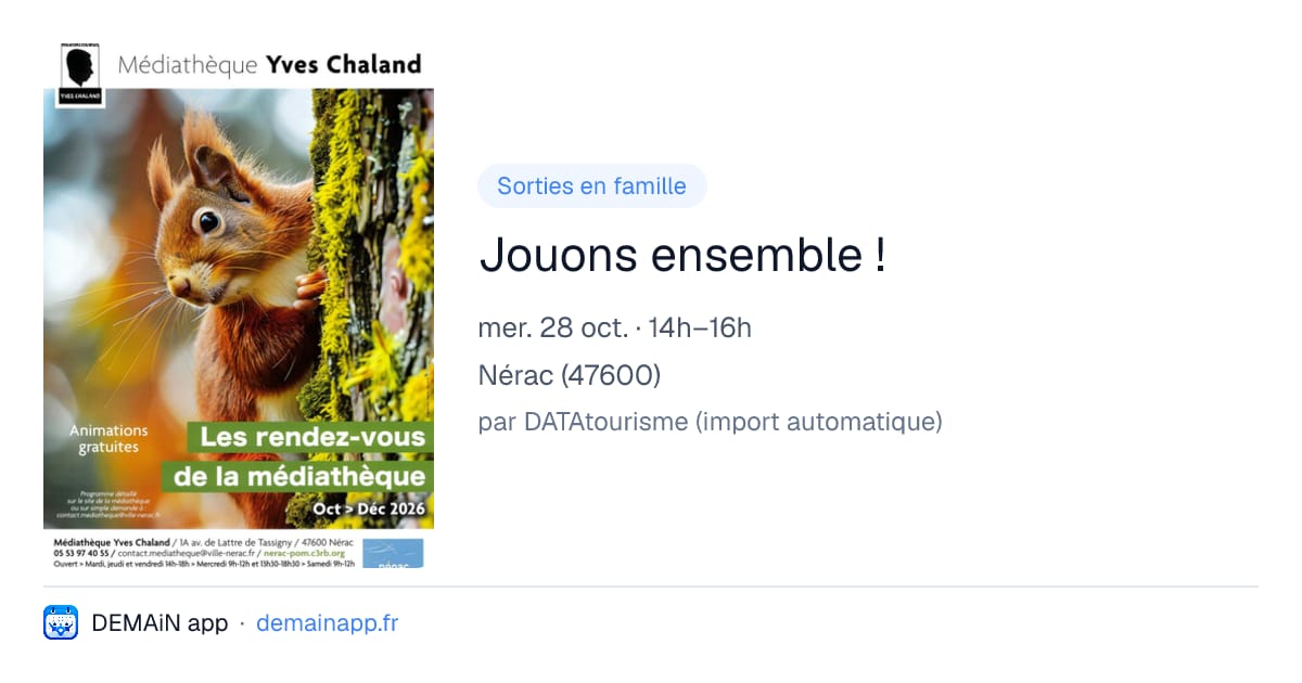 Jouons ensemble ! — Nérac