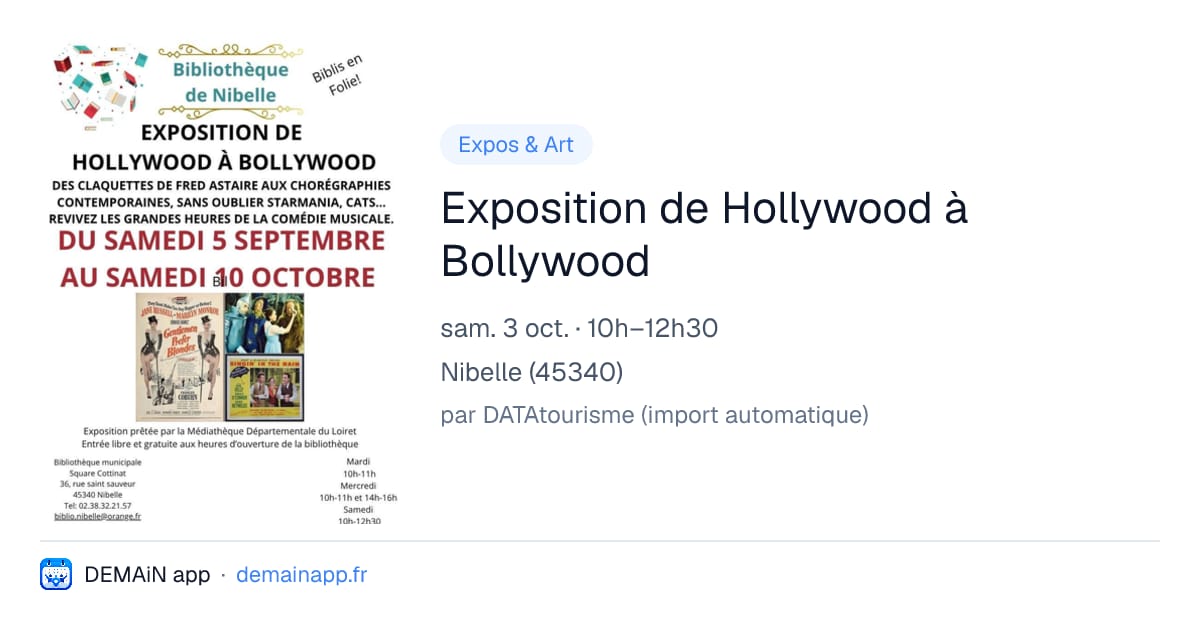Exposition de Hollywood à Bollywood — Nibelle