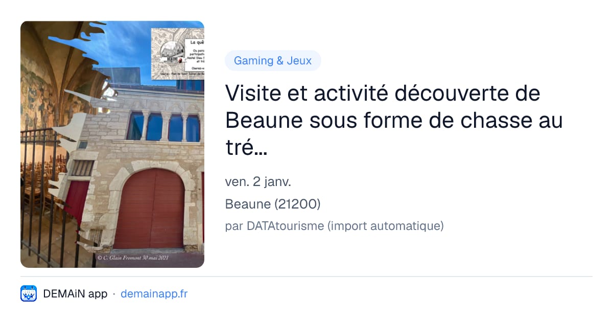 Visite et activité découverte de Beaune sous forme de chasse au trésor : La Quête de Guigone... — Beaune