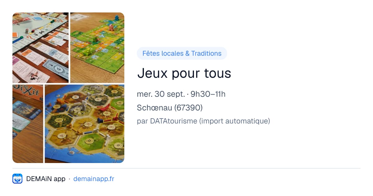 Jeux pour tous — Schœnau