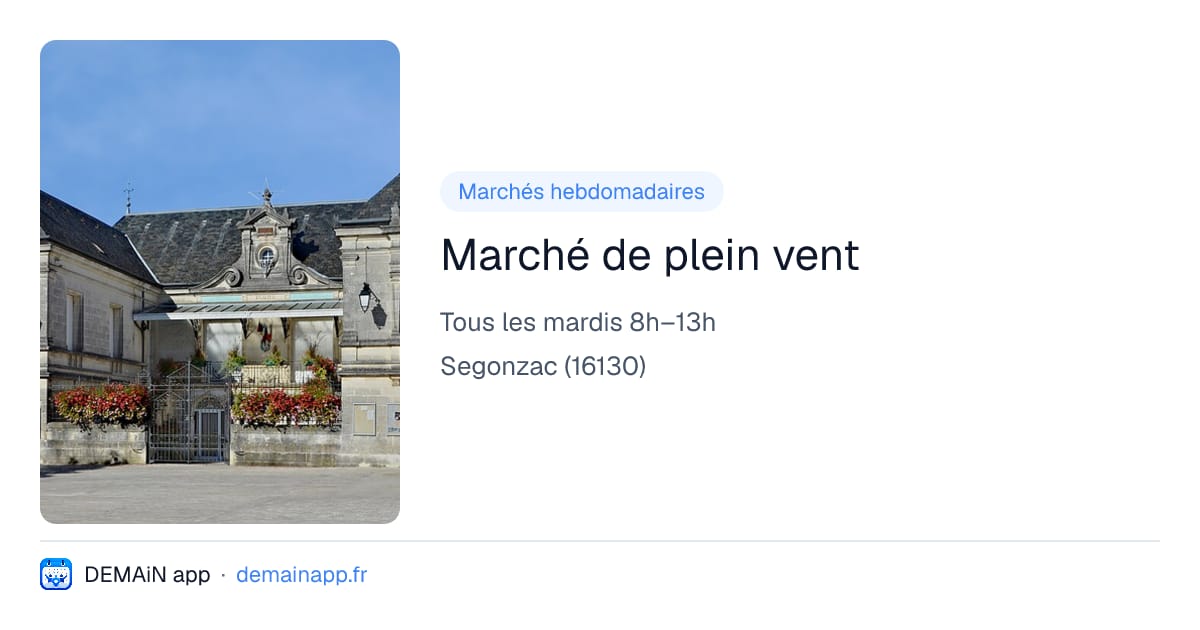 Marché de plein vent — Segonzac