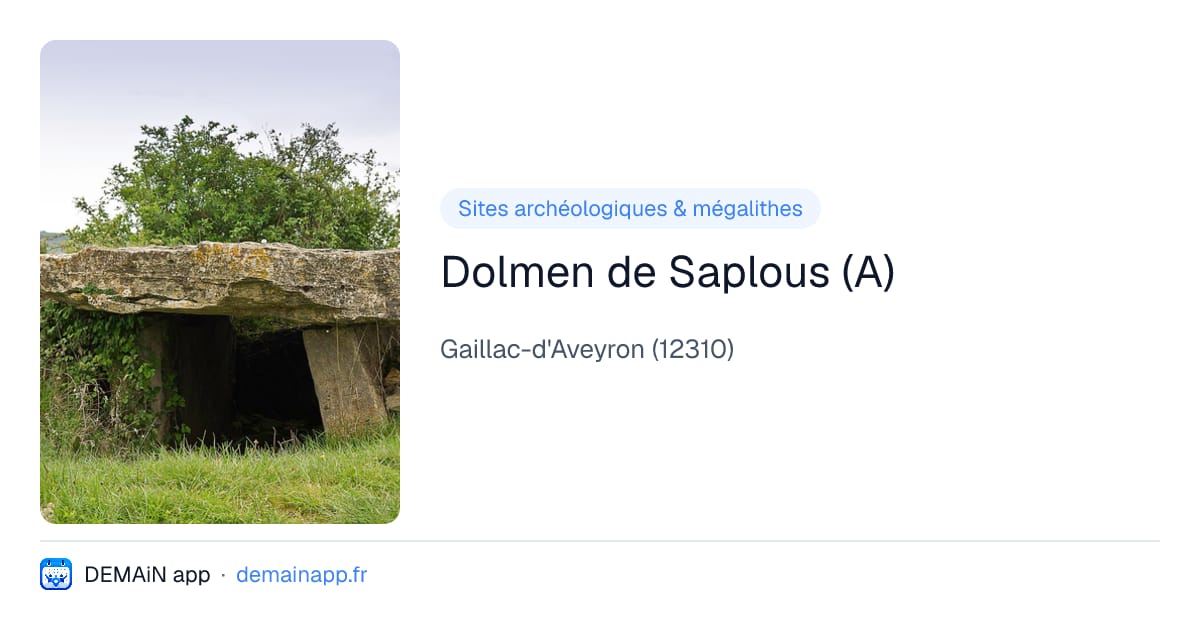 Dolmen de Saplous (A) — Gaillac-d'Aveyron