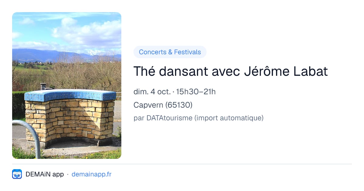 Thé dansant avec Jérôme Labat — Capvern