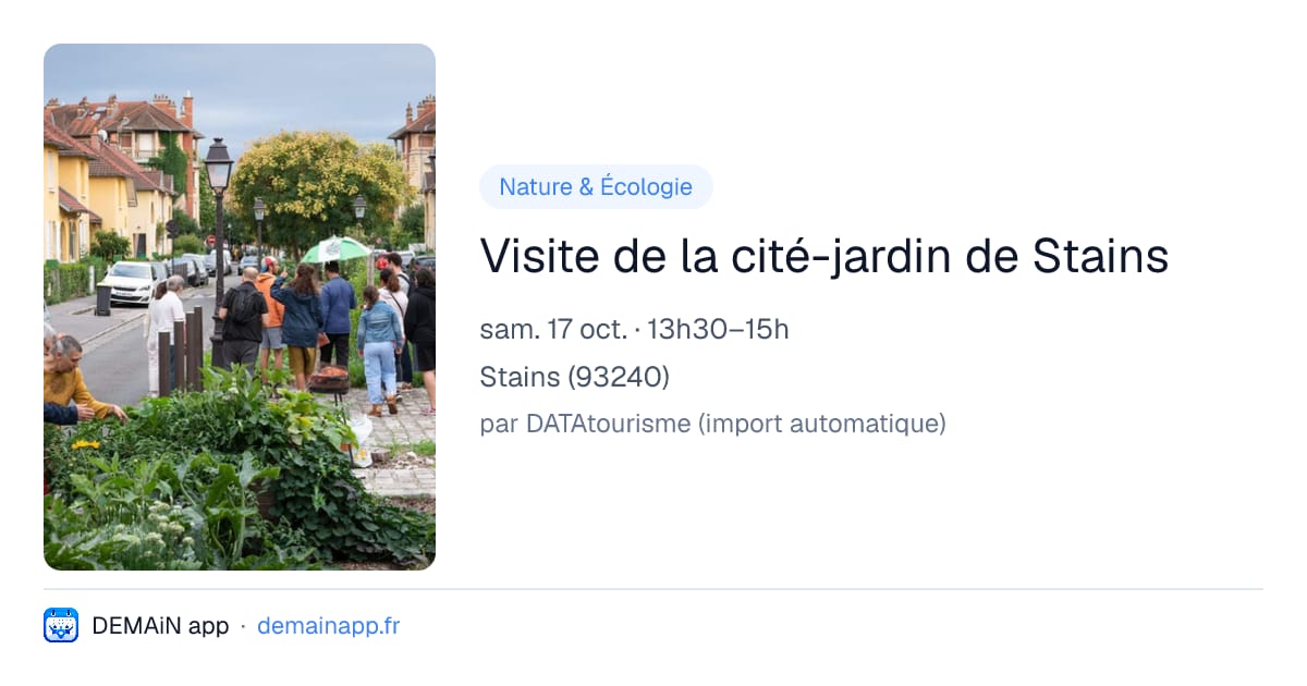 Visite de la cité-jardin de Stains — Stains