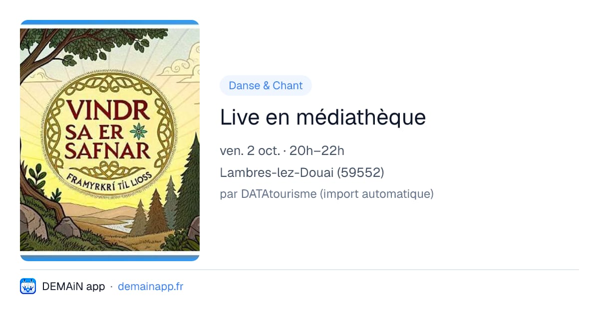 Live en médiathèque — Lambres-lez-Douai
