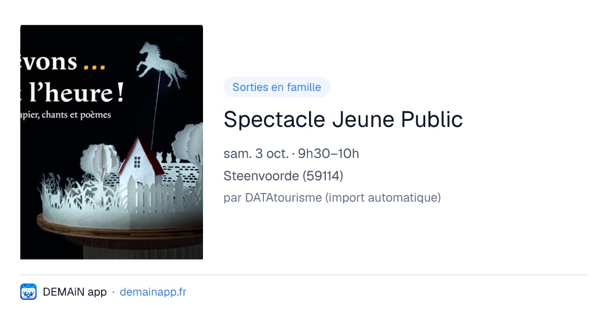 Spectacle Jeune Public — Steenvoorde