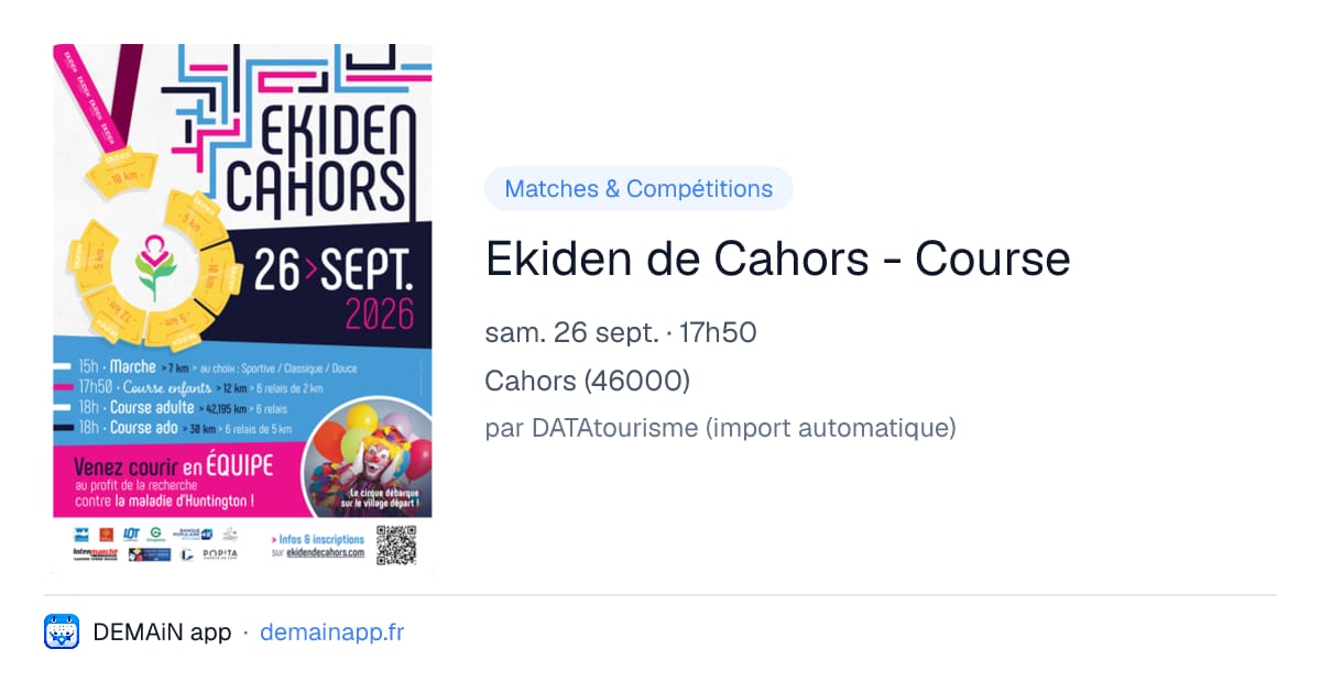 Ekiden de Cahors - Course — Cahors