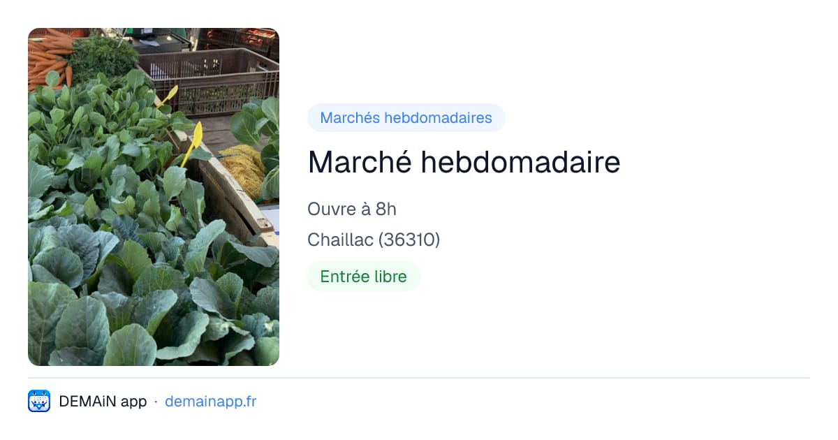 Marché hebdomadaire — Chaillac
