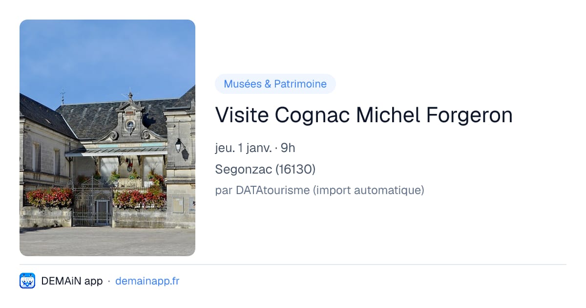 Visite Cognac Michel Forgeron — Segonzac