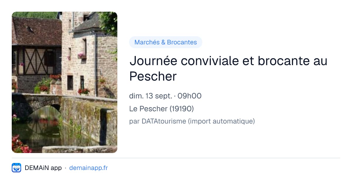 Journée conviviale et brocante au Pescher — Le Pescher