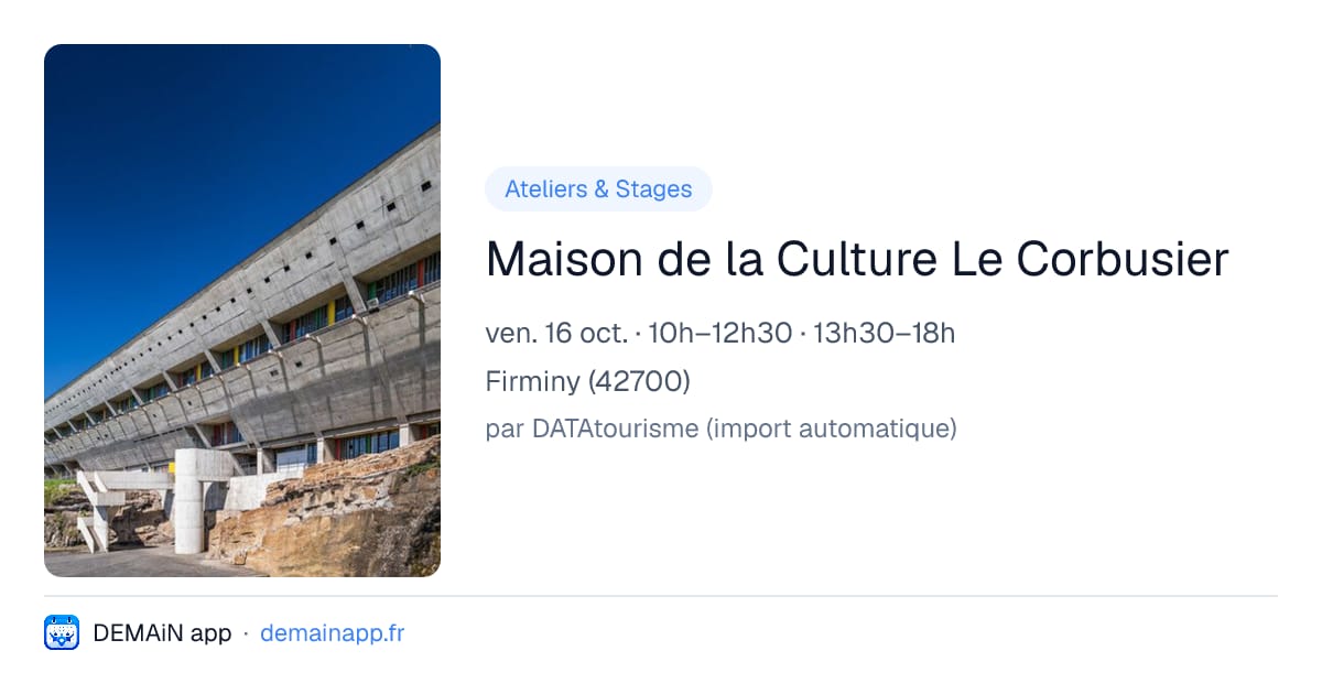 Maison de la Culture Le Corbusier — Firminy