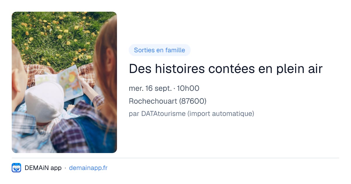 Des histoires contées en plein air — Rochechouart