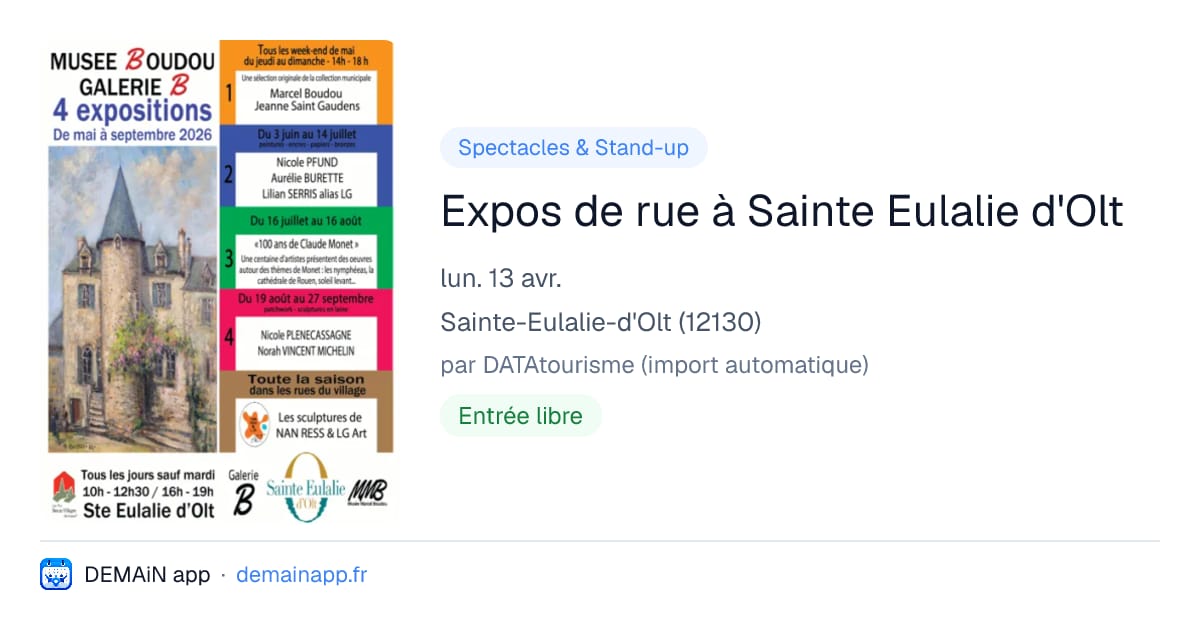Expos de rue à Sainte Eulalie d'Olt — Sainte-Eulalie-d'Olt
