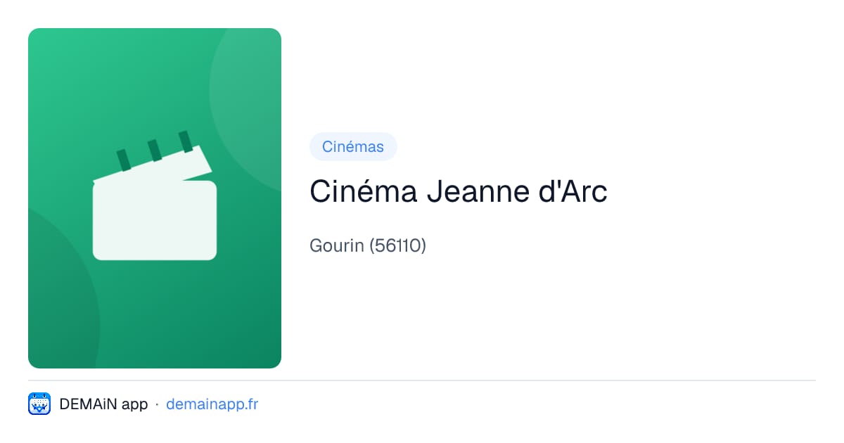Cinéma Jeanne d'Arc — Gourin