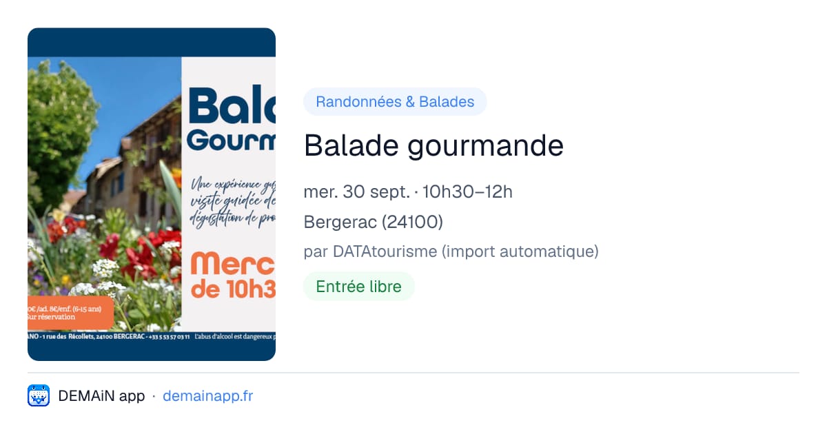 Balade gourmande — Bergerac