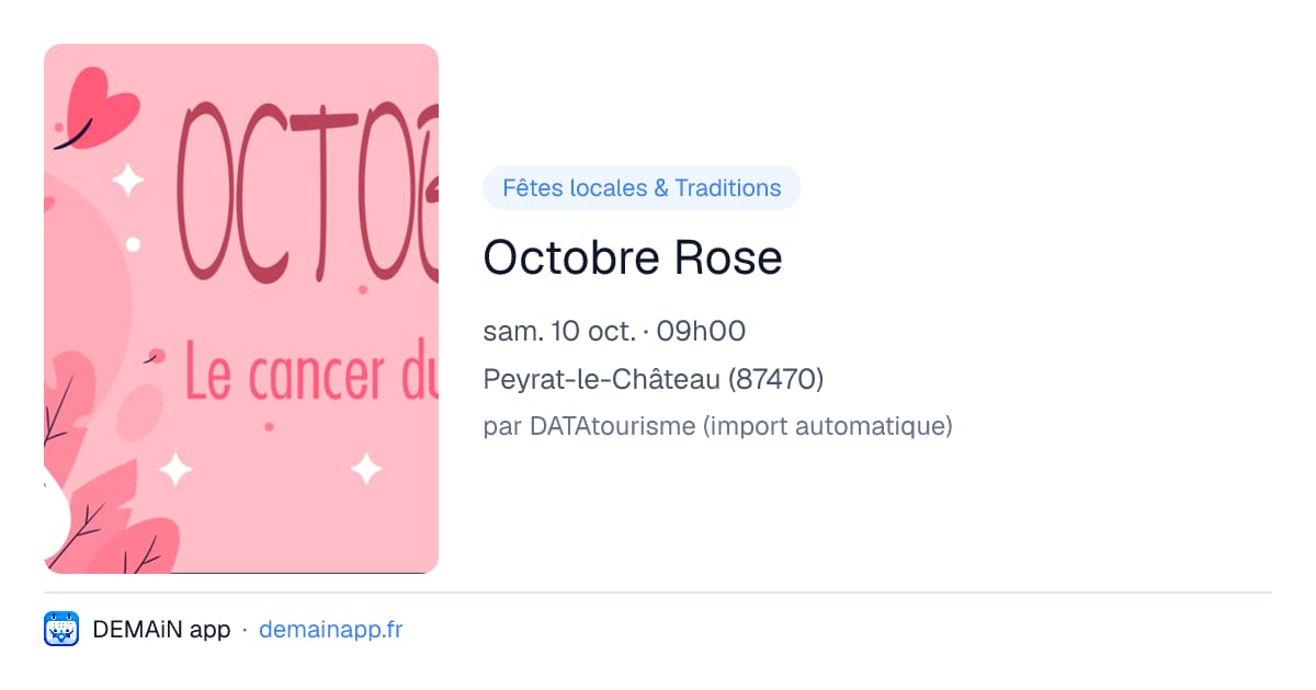 Octobre Rose — Peyrat-le-Château