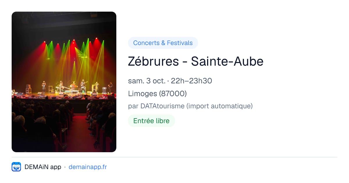 Zébrures - Sainte-Aube — Limoges