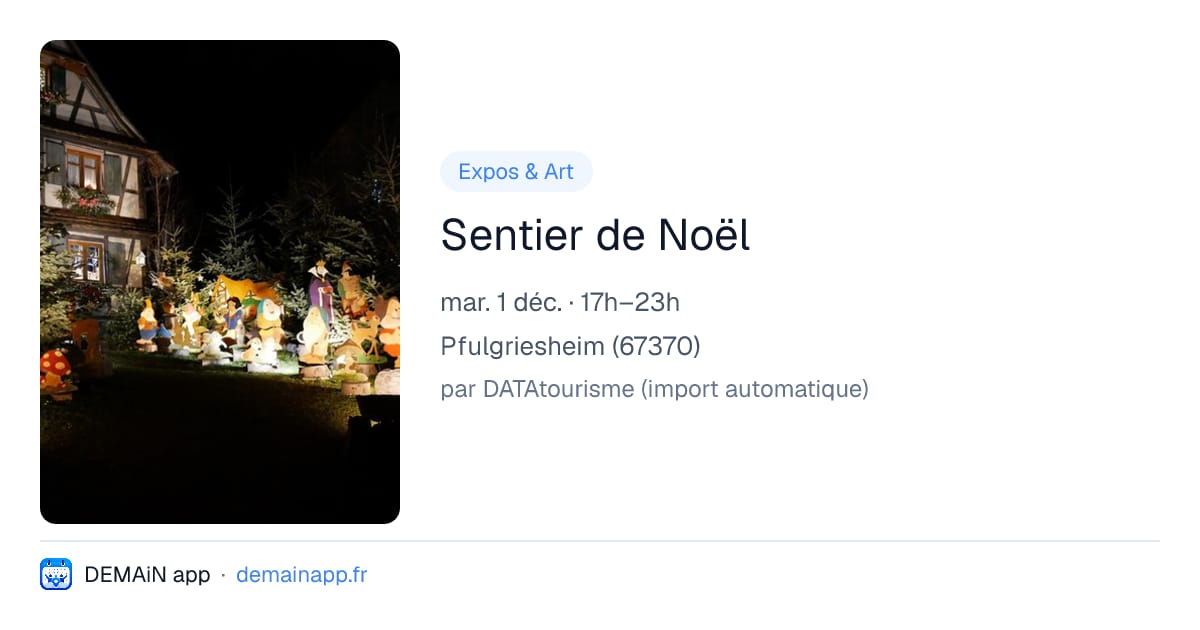 Sentier de Noël — Pfulgriesheim