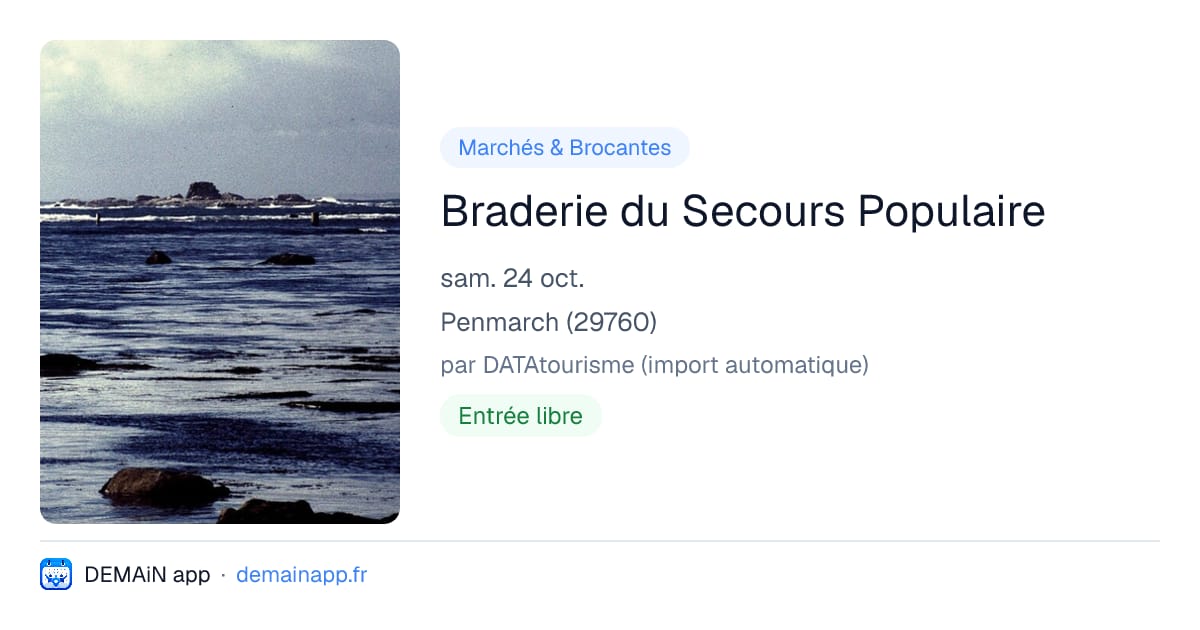 Braderie du Secours Populaire — Penmarch