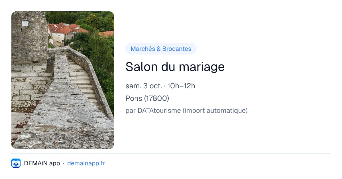 Salon du mariage — Pons