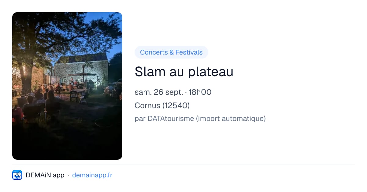 Slam au plateau — Cornus