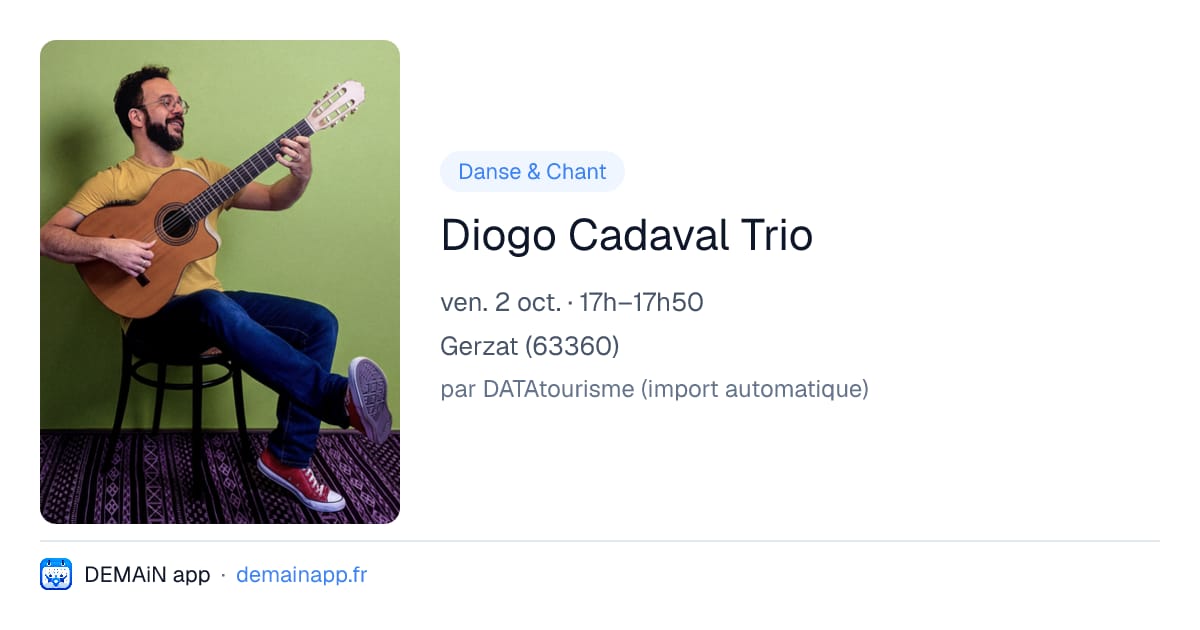 Diogo Cadaval Trio — Gerzat