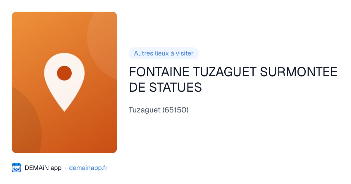 FONTAINE TUZAGUET SURMONTEE DE STATUES — Tuzaguet