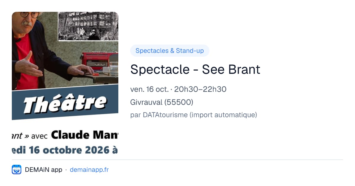 Spectacle - See Brant — Givrauval