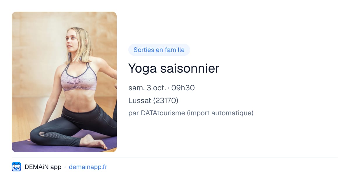 Yoga saisonnier — Lussat