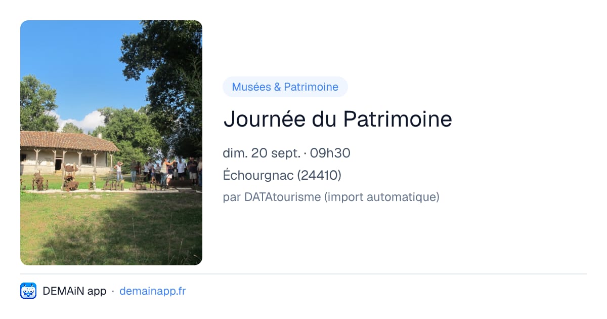 Journée du Patrimoine — Échourgnac