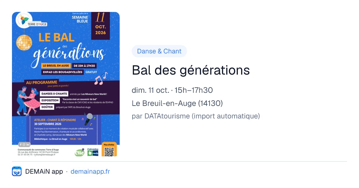 Bal des générations — Le Breuil-en-Auge
