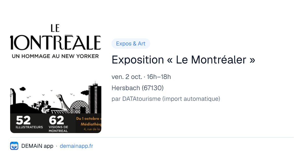 Exposition « Le Montréaler » — Hersbach
