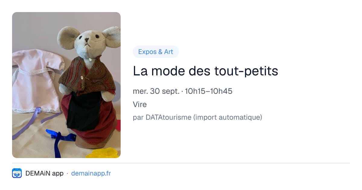 La mode des tout-petits — Vire