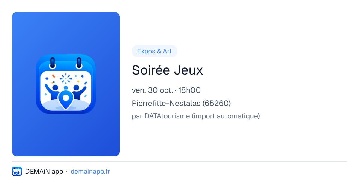 Soirée Jeux — Pierrefitte-Nestalas