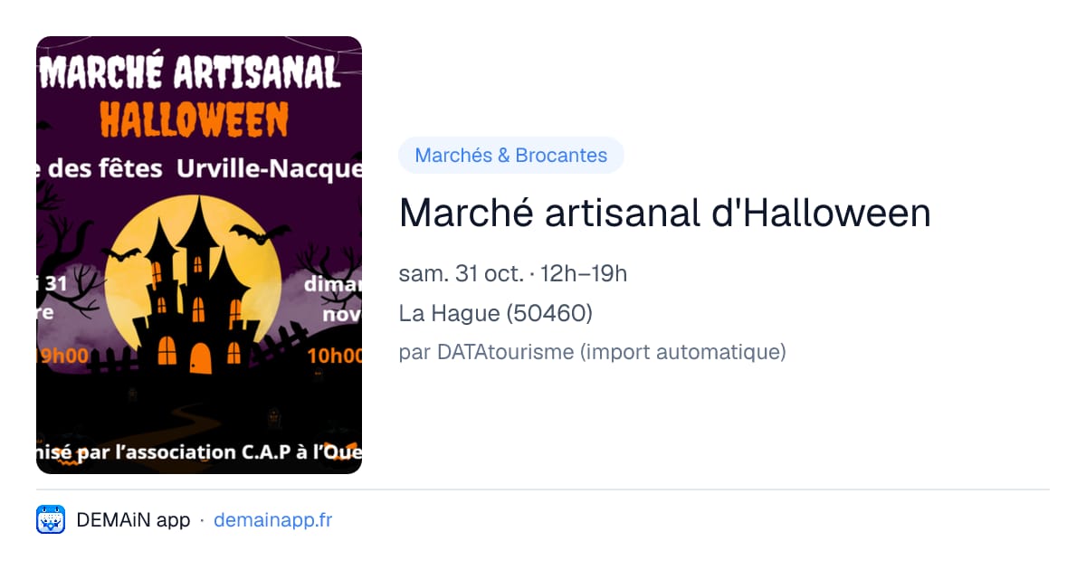 Marché artisanal d'Halloween — La Hague