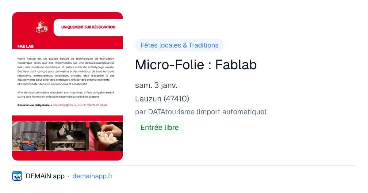 Micro-Folie : Fablab — Lauzun