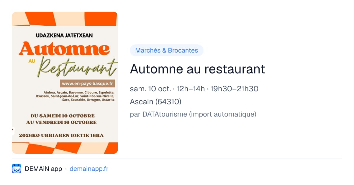 Automne au restaurant — Ascain