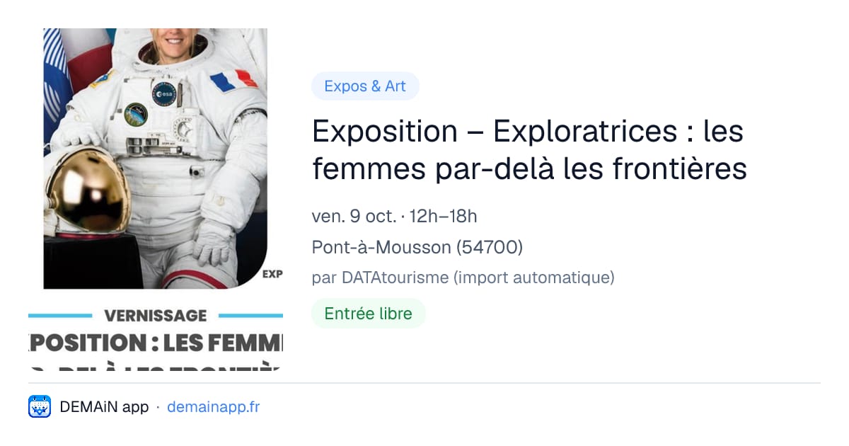 Exposition – Exploratrices : les femmes par-delà les frontières — Pont-à-Mousson