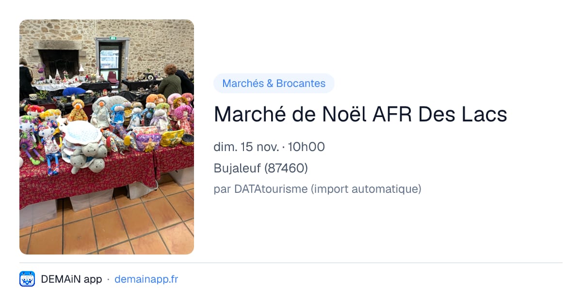 Marché de Noël AFR Des Lacs — Bujaleuf