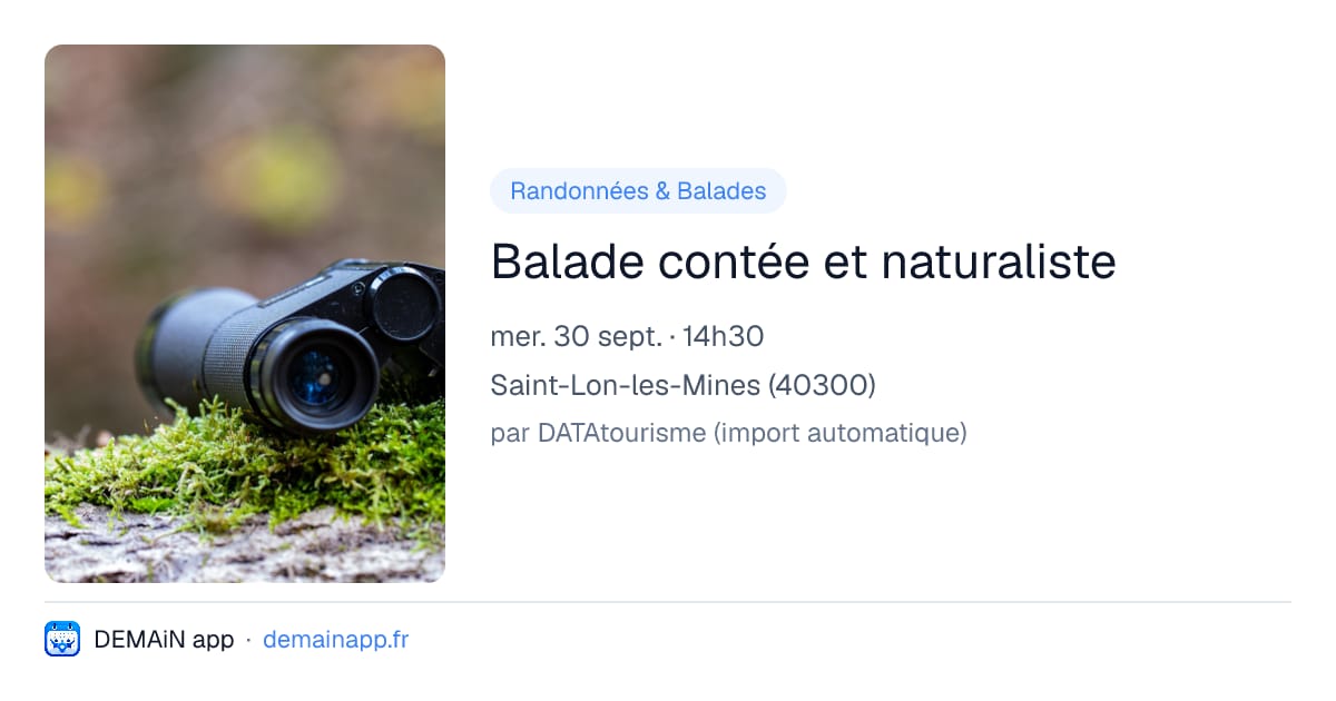 Balade contée et naturaliste — Saint-Lon-les-Mines