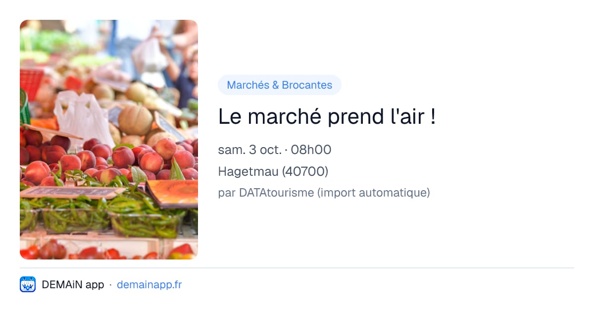 Le marché prend l'air ! — Hagetmau