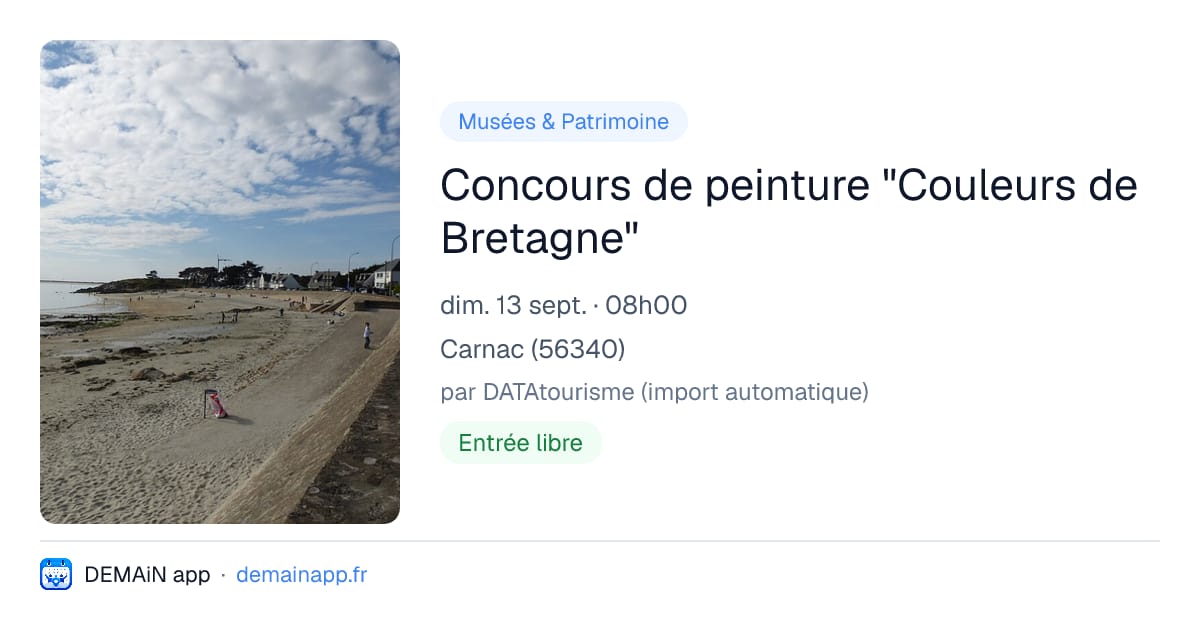 Concours de peinture "Couleurs de Bretagne" — Carnac