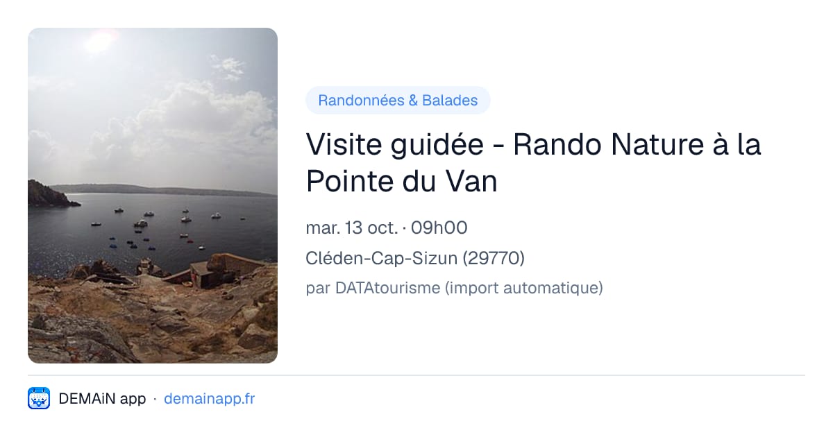Visite guidée - Rando Nature à la Pointe du Van — Cléden-Cap-Sizun