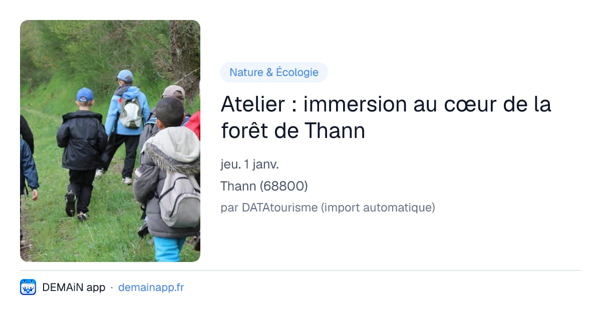 Atelier : immersion au cœur de la forêt de Thann — Thann