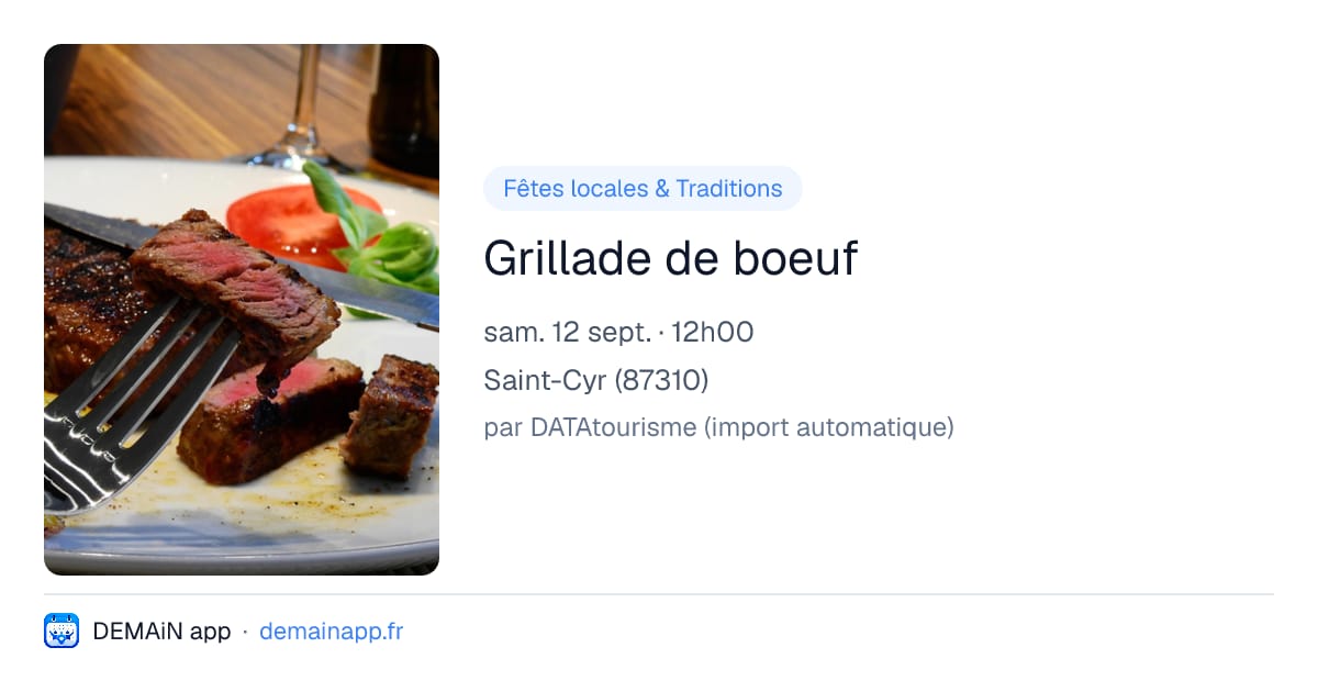Grillade de boeuf — Saint-Cyr