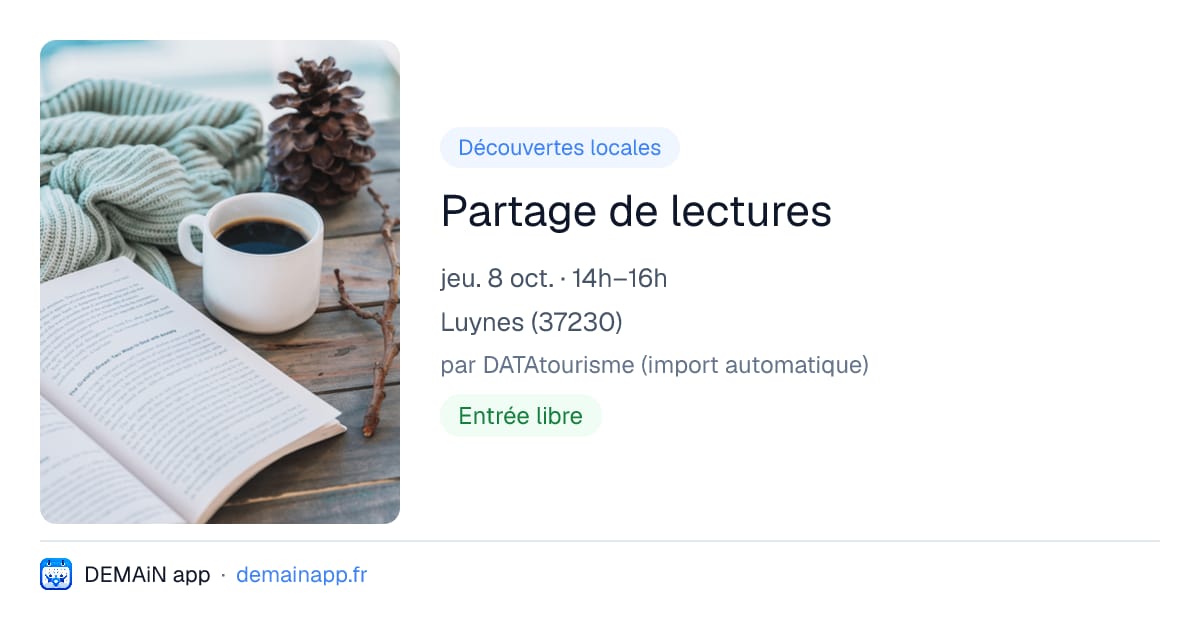 Partage de lectures — Luynes