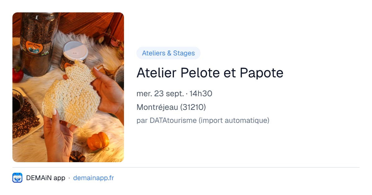 Atelier Pelote et Papote — Montréjeau