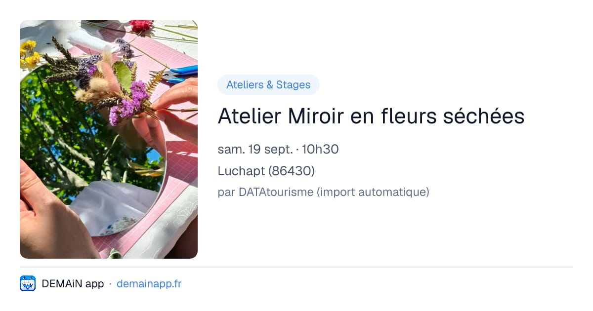 Atelier Miroir en fleurs séchées — Luchapt