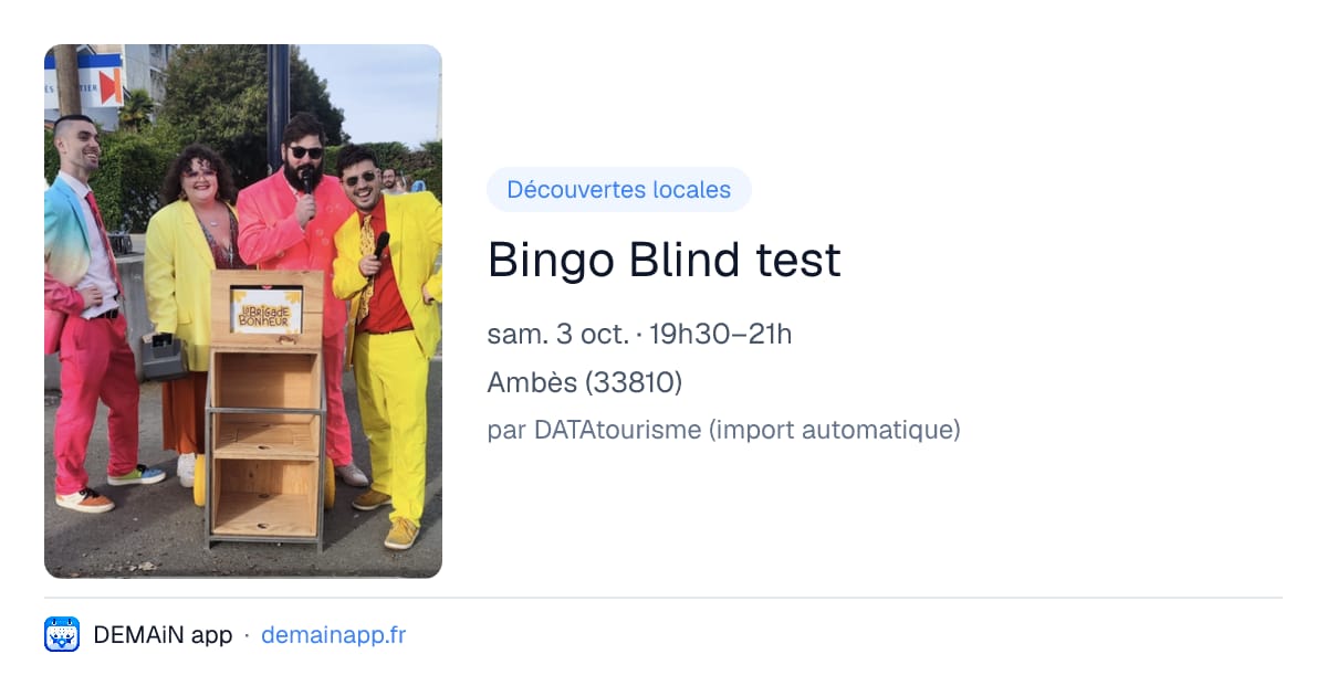 Bingo Blind test — Ambès